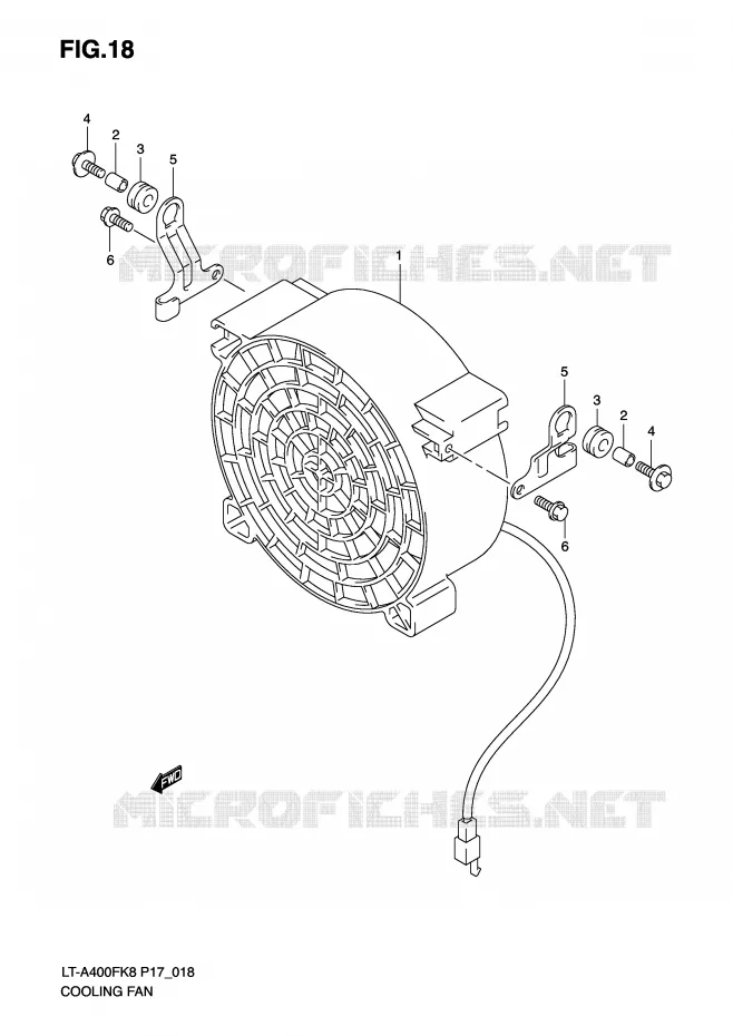 KOELVENTILATOR Suzuki QUAD 400 EIGER 2008  LT-A400FK8(P17)