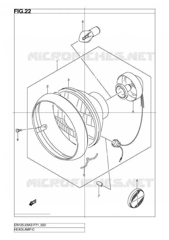 KOPLAMP Suzuki MOTO 125 EN 2003  EN125-2AK3(P71)