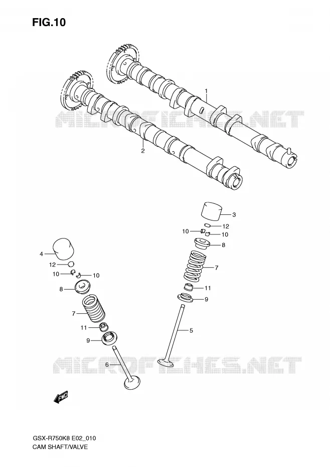 NOKKENAS - VALVES Suzuki MOTO 750 GSX-R 2008  GSX-R750K8(E2)
