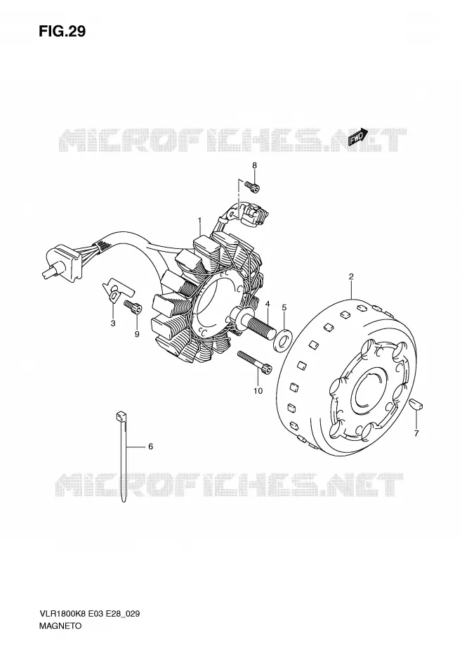 ONTSTEKING Suzuki MOTO 1800 BOULEVARD 2010  VLR1800TL0(E3/E28)