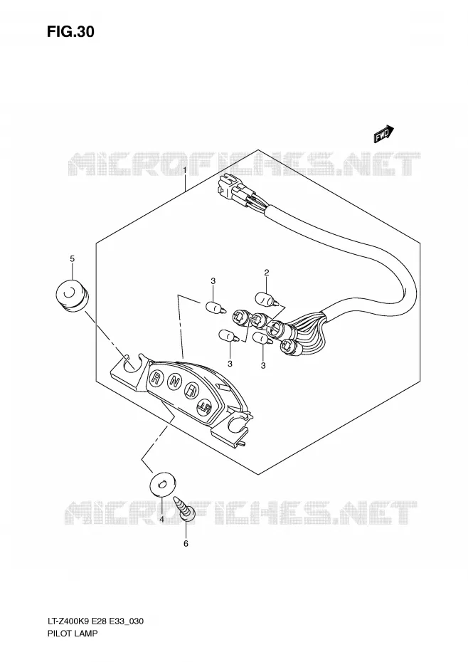 PILOT LAMPEN Suzuki QUAD 400 QUADSPORT 2009  LT-Z400ZK9(E28/E33)