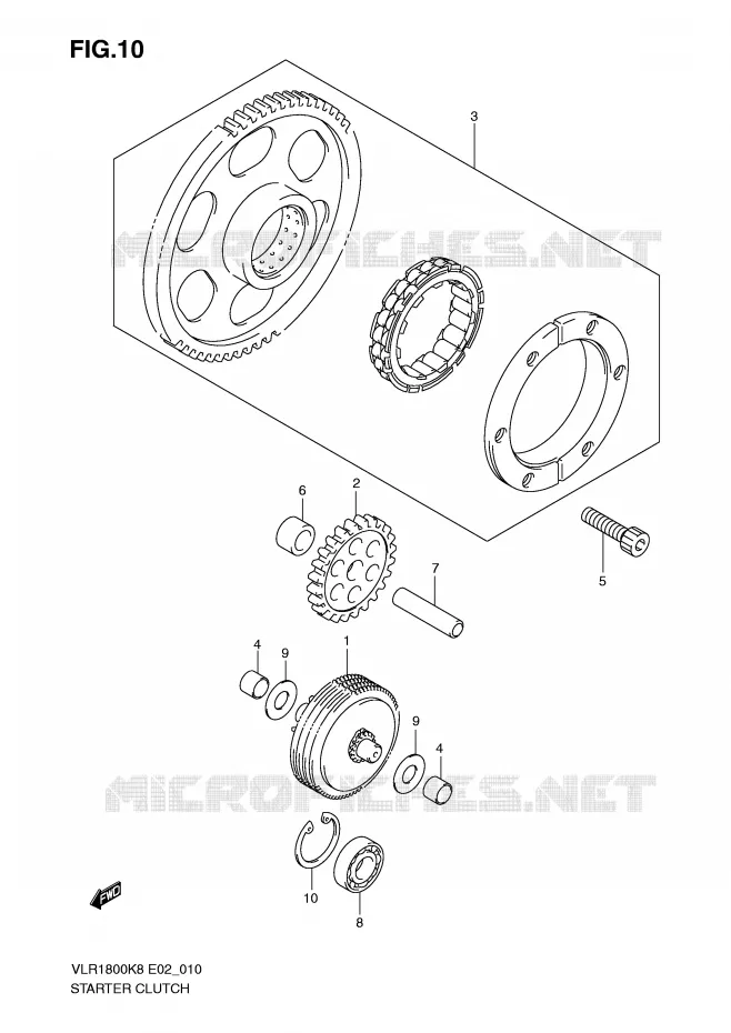 STARTMOTOR CLUTCH Suzuki MOTO 1800 INTRUDER 2008  VLR1800TK8(E2)