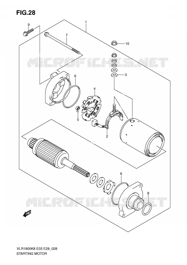 STARTMOTOR Suzuki MOTO 1800 BOULEVARD 2010  VLR1800L0(E3/E28)