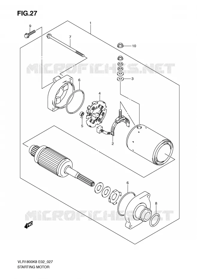 STARTMOTOR Suzuki MOTO 1800 INTRUDER 2010  VLR1800UFL0(E2)
