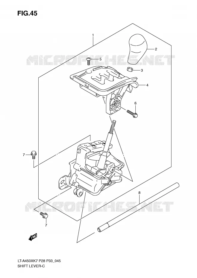 VERSNELLINGSPOOK Suzuki QUAD 450 KINGQUAD 2009  LT-A450XZK9(P28/P33)