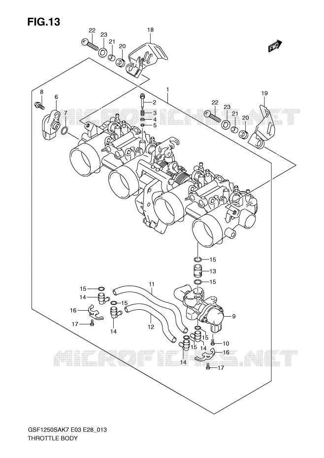 BRANDSTOFINJECTIE ASSY Suzuki MOTO 1250 BANDIT-S 2009  GSF1250SK9(E3/E28)
