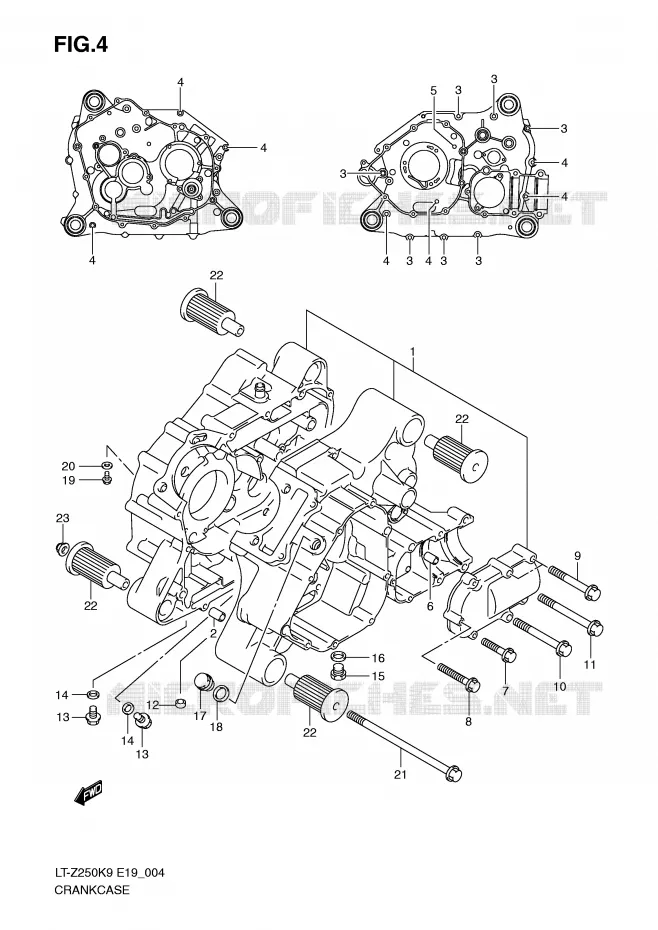 CASING Suzuki QUAD 250 QUADSPORT 2009  LT-Z250K9(E19)