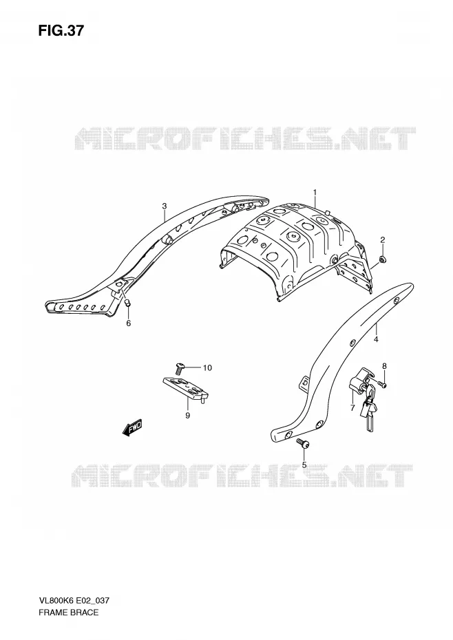 FRAME ONDERSTEUNING Suzuki MOTO 800 VOLUSIA 2006  VL800UEK6(E2)