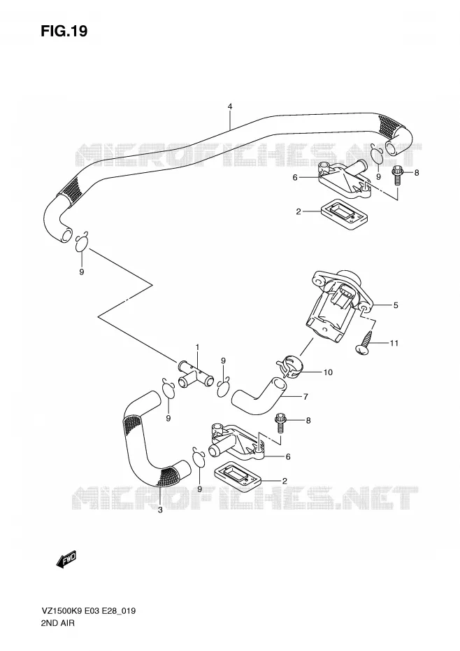FUEL EVAP SYSTEM Suzuki MOTO 1500 BOULEVARD 2010  VZ1500L0(E3/E28)