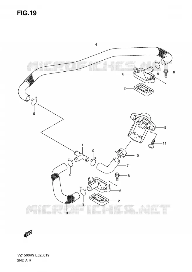 FUEL EVAP SYSTEM Suzuki MOTO 1500 BOULEVARD-M91 2010  VZ1500L0(E2)