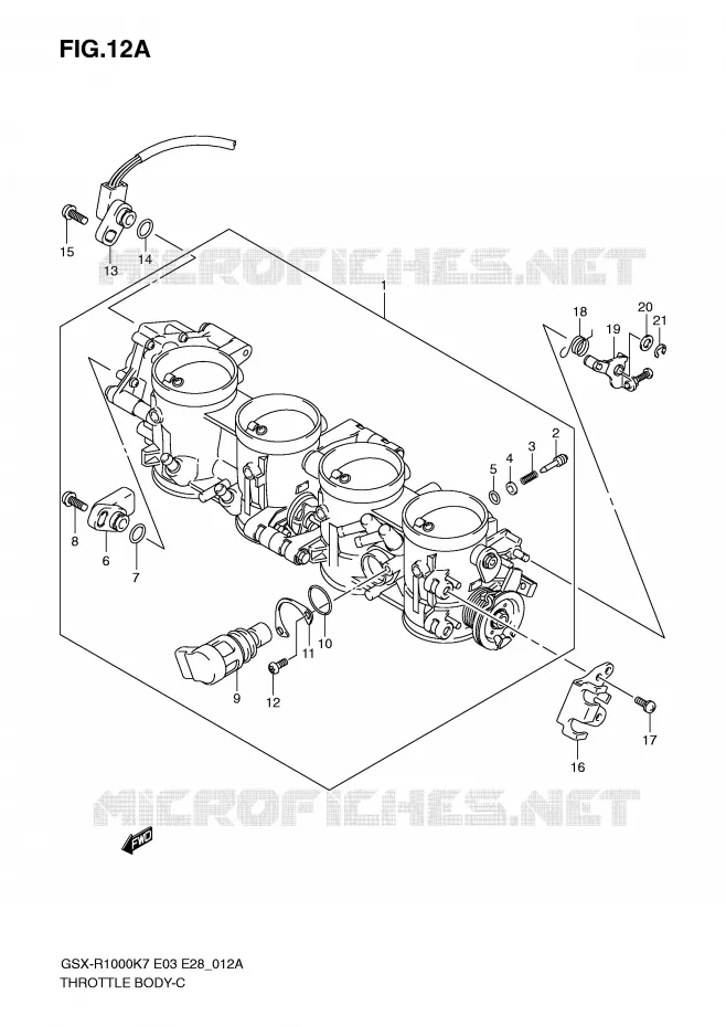 GASKLEPHUIS (MODEL K8) Suzuki MOTO 1000 GSX-R 2008  GSX-R1000 K8 (E28)