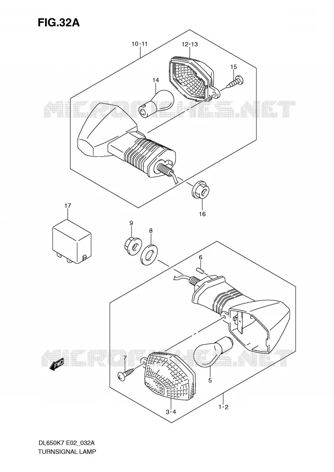 INDICATOREN (MODEL K9/L0) Suzuki MOTO 650 V-STROM 2008  DL650AU3K8(E2)