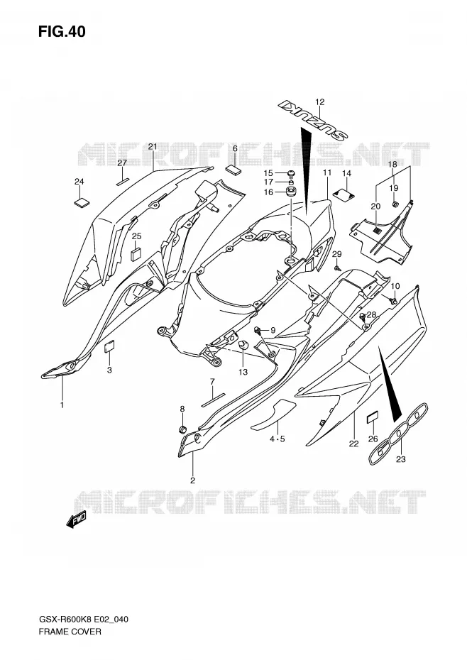 KUIP (MODEL K8) Suzuki MOTO 600 GSX-R 2008  GSX-R600K8(E2)