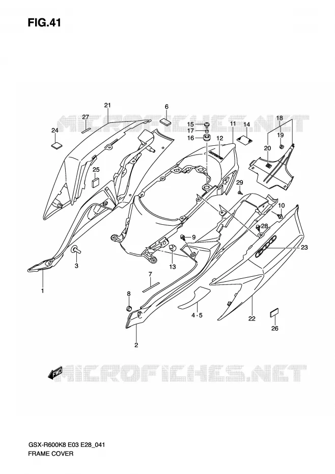 KUIP (MODEL K8) Suzuki MOTO 600 GSX-R 2009  GSX-R600K9(E3/E28)
