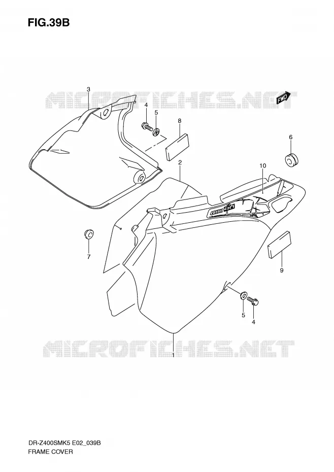 KUIP (MODEL K9) Suzuki MOTO 400 DR-Z 2006  DR-Z400SMUK6(E2)