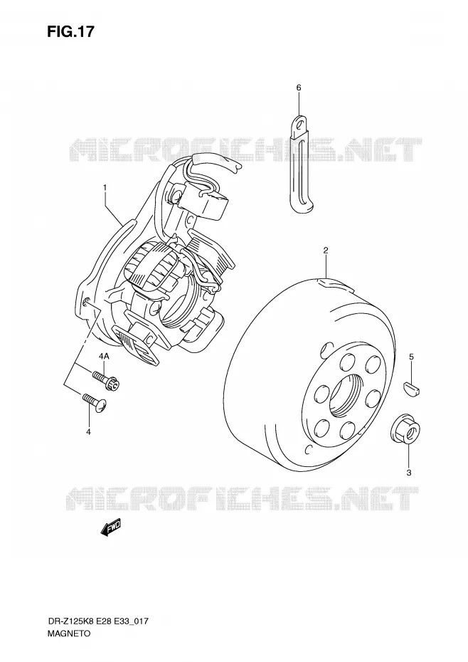 ONTSTEKING Suzuki MOTO 125 DR-Z 2008  DR-Z125K8(E28/E33)