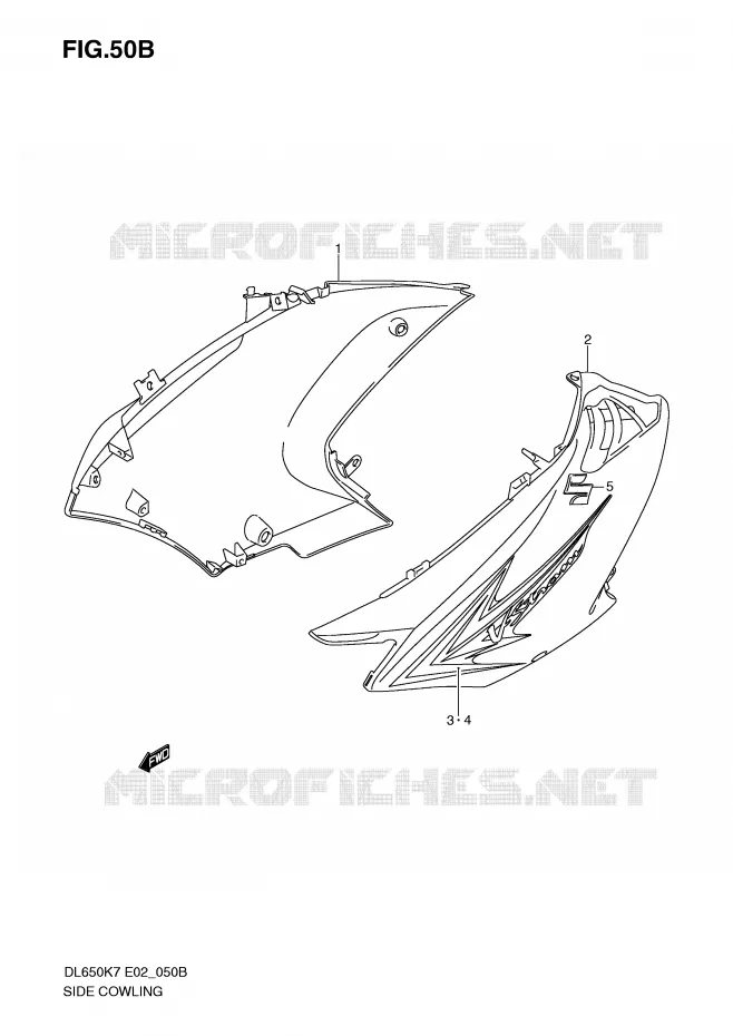 SIDE KUIP (MODEL K9) Suzuki MOTO 650 V-STROM 2009  DL650AUEK9(E2)