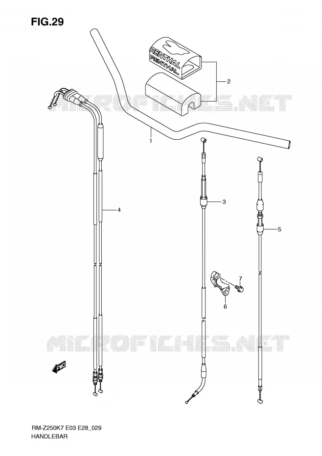 STUUR Suzuki MOTO 250 RM-Z 2007  RM-Z250K7(E3/E28)