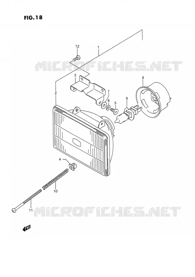 KOPLAMP Suzuki MOTO 250 RMX 1994  RMX250RR(E1)