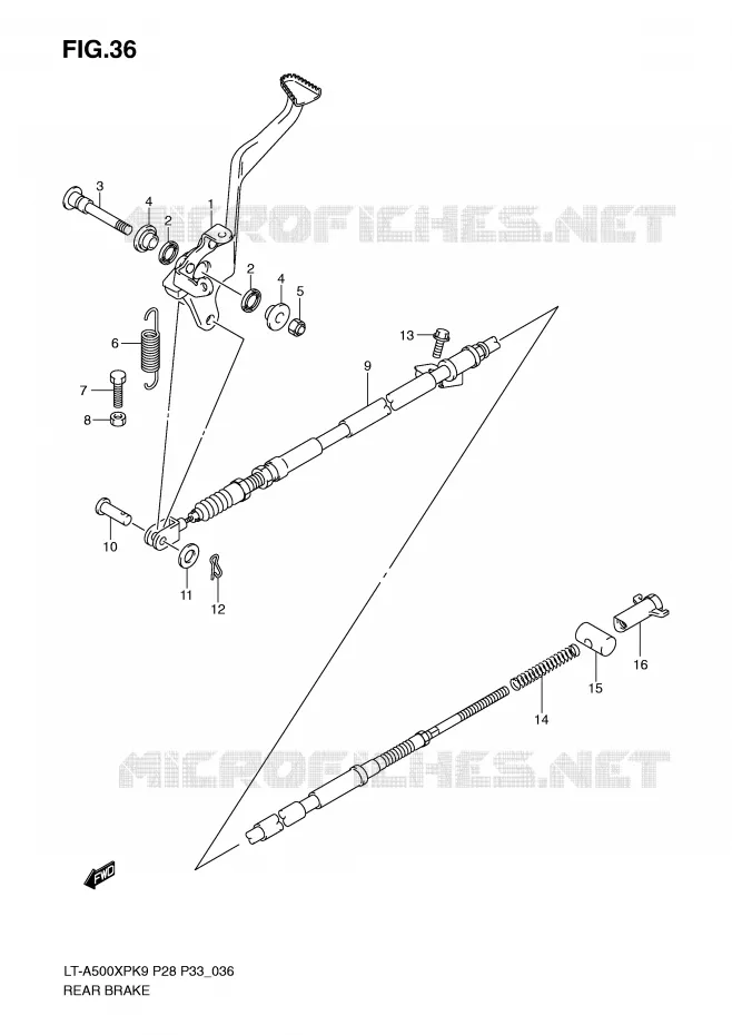ACHTERREM Suzuki QUAD 500 VINSON 2010  LT-A500XPZL0(P28/P33)