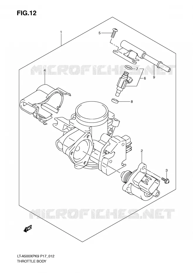 BRANDSTOFINJECTIE ASSY Suzuki QUAD 500 VINSON 2009  LT-A500XPZK9(P17)