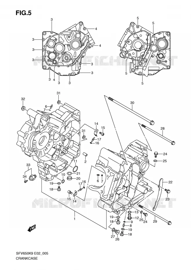 CASING Suzuki MOTO 650 GLADIUS 2010  SFV650UL0(E2)