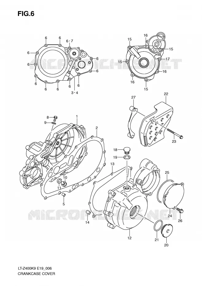 CASING Suzuki QUAD 400 QUADSPORT 2010  LT-Z400ZL0(E19)