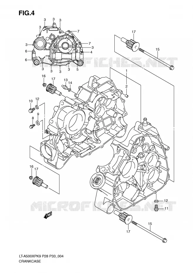 CASING Suzuki QUAD 500 KINGQUAD 2010  LT-A500XPZL0(P28/P33)