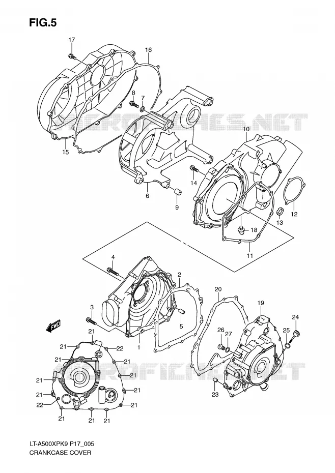 CASING Suzuki QUAD 500 VINSON 2009  LT-A500XPK9(P17)