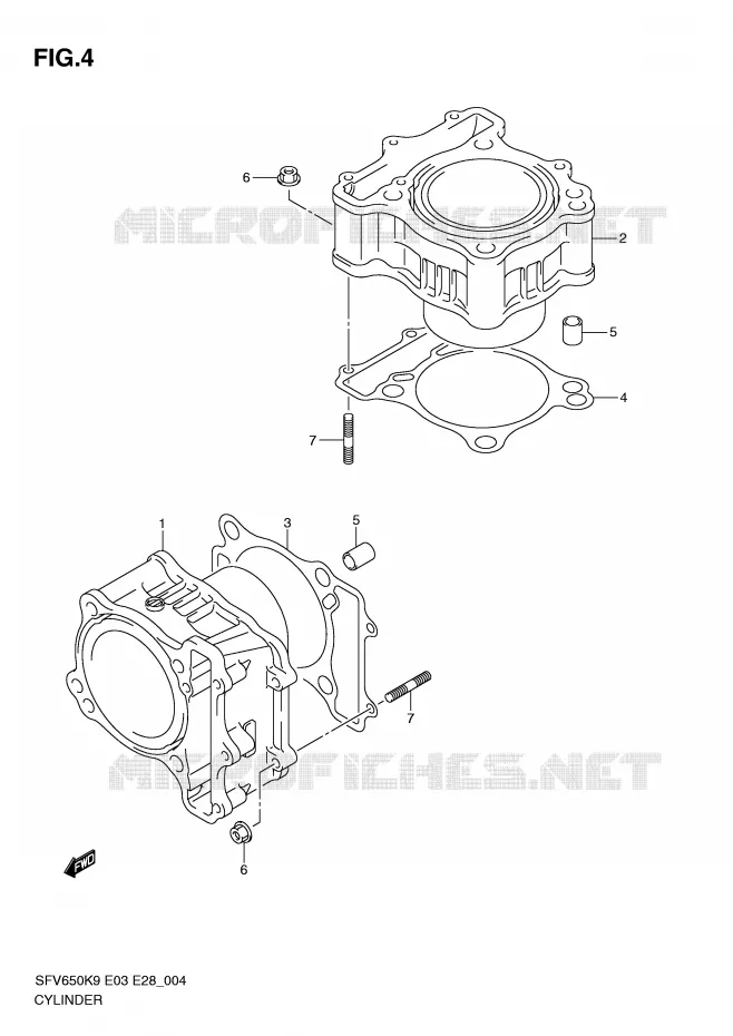 CILINDER Suzuki MOTO 650 GLADIUS 2010  SFV650L0(E3/E28)