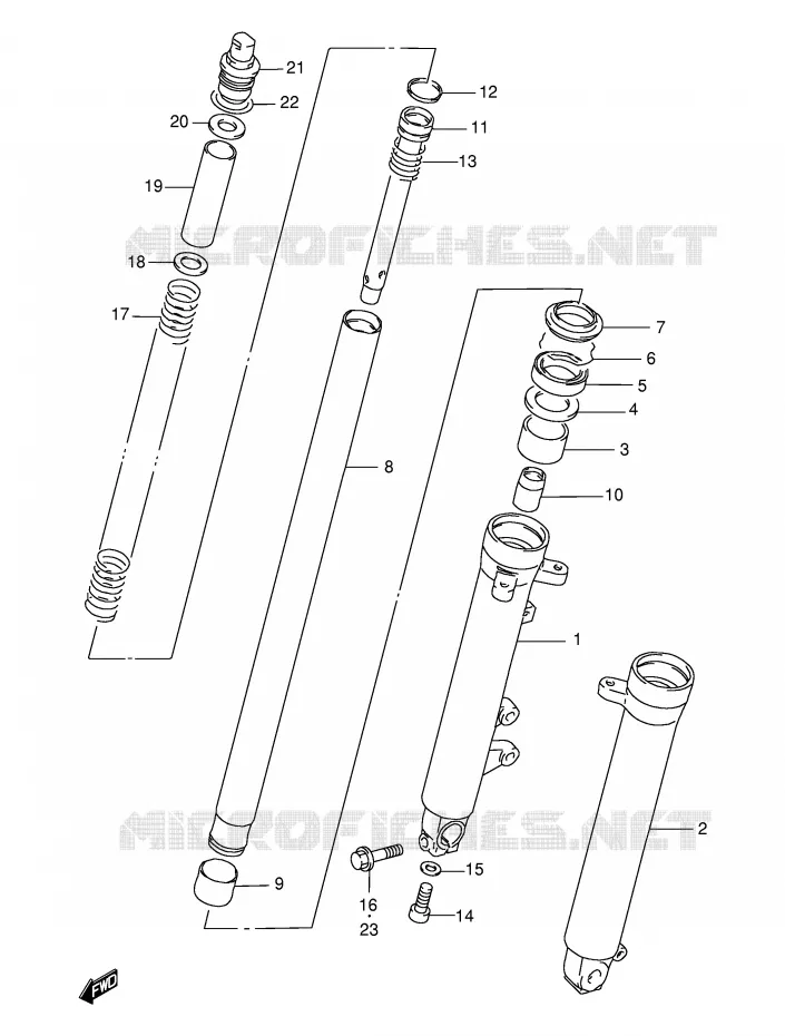 FRONT SCHOKDEMPER Suzuki MOTO 500 GS-E 1997  GS500EV(E2)