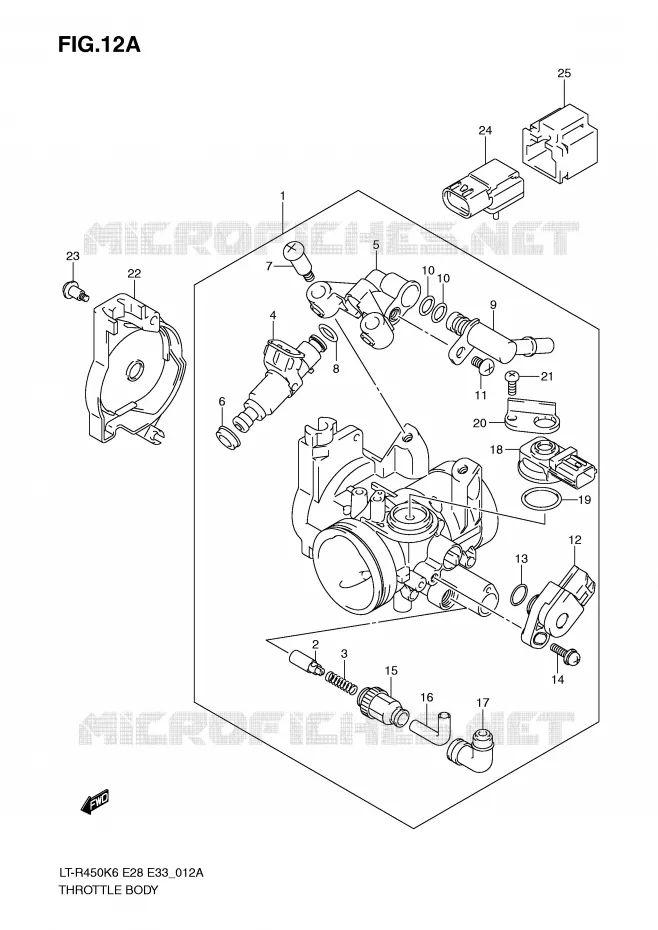 GASKLEPHUIS (MODEL K9/L0) Suzuki QUAD 450 QUADRACER 2006  LT-R450K6(E28/E33)