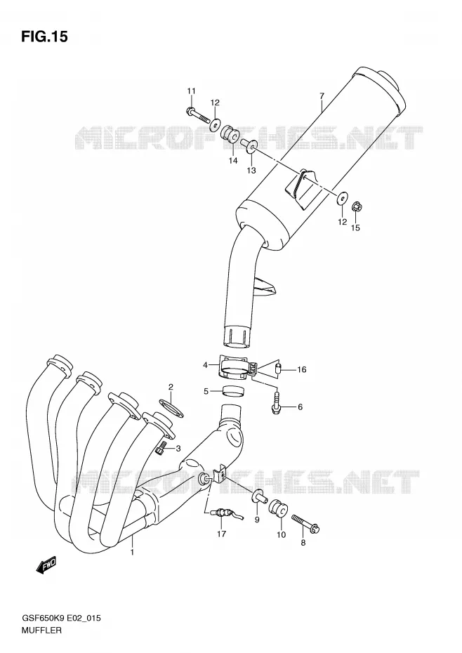 GELUIDDEMPER Suzuki MOTO 650 BANDIT 2009  GSF650UK9(E2)