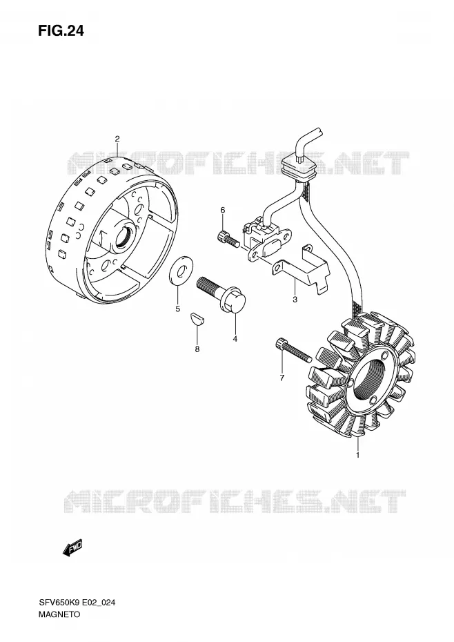 ONTSTEKING Suzuki MOTO 650 GLADIUS 2009  SFV650AK9(E2)