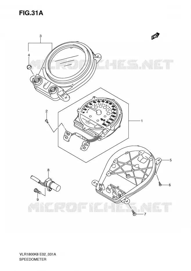 SNELHEIDSMETER (VLR1800TK9/TL0) Suzuki MOTO 1800 INTRUDER 2009  VLR1800TK9(E2)