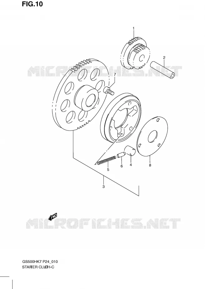 STARTMOTOR CLUTCH Suzuki MOTO 500 GS-F 2007  GS500FHK7(P24)
