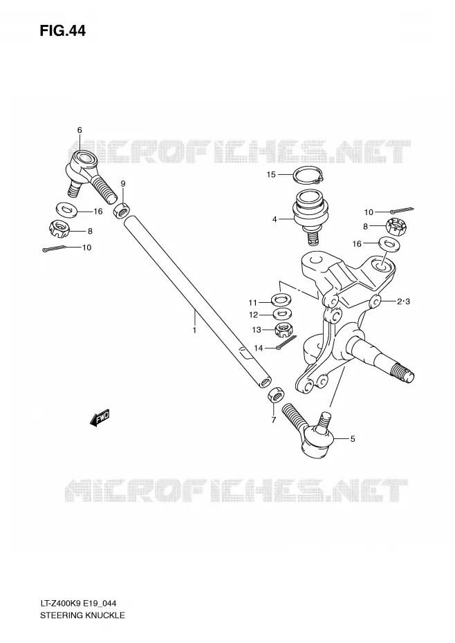 STUURINRICHTINGS - HUB Suzuki QUAD 400 QUADSPORT 2009  LT-Z400K9(E19)