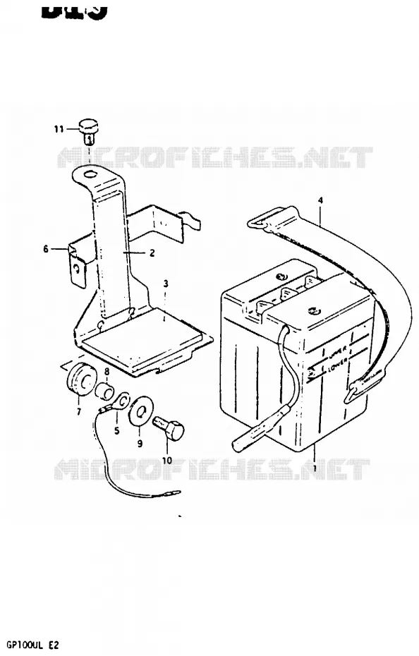 ACCU Suzuki MOTO 100 GP 1983  GP100ED(X/D/L)