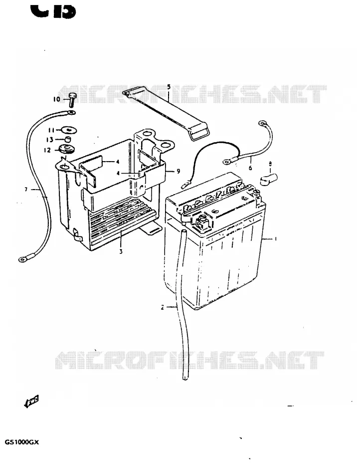 ACCU Suzuki MOTO 1000 GS 1981  GS1000GX(X/T)