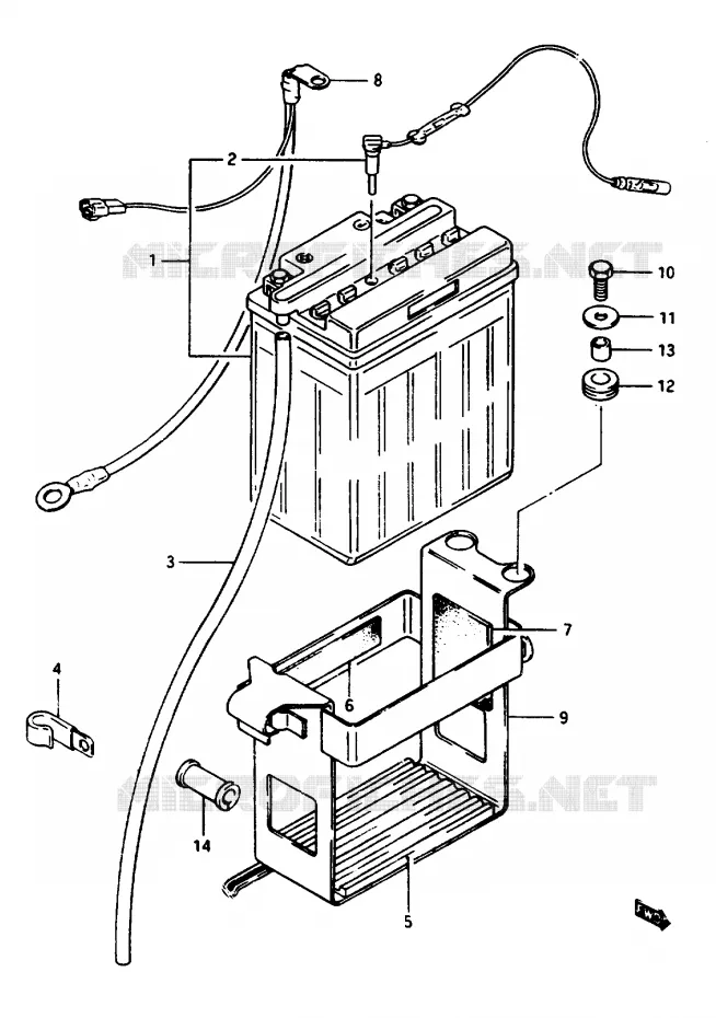 ACCU Suzuki MOTO 1150 GS 1985  GS1150EFF(E/F/G)