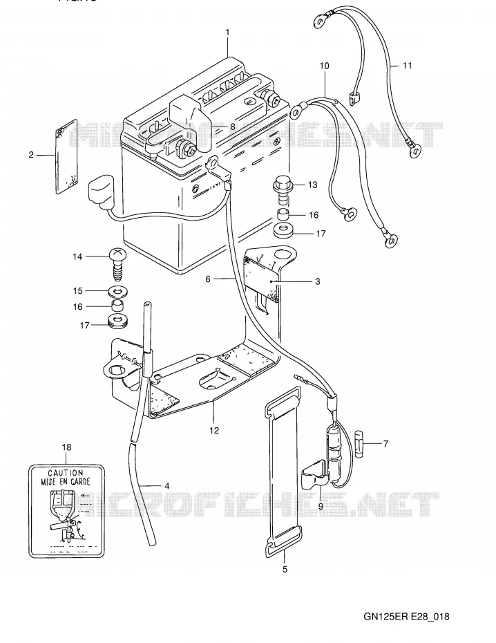 ACCU Suzuki MOTO 125 GN 1993  GN125EP(E28)