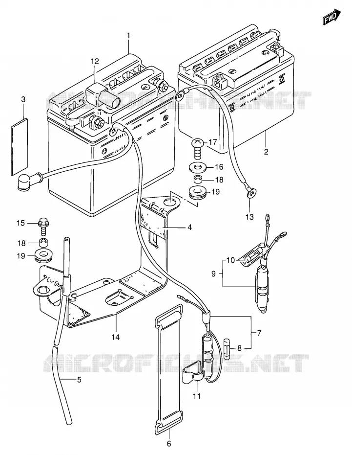 ACCU Suzuki MOTO 125 GS 1985  GS125ESF(E1)