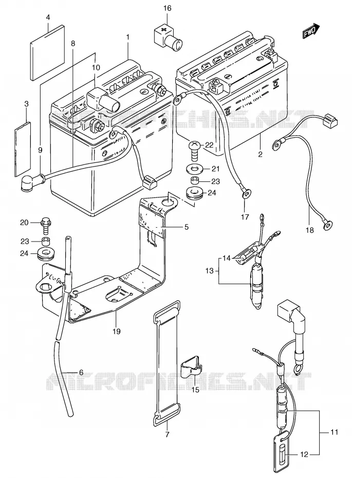 ACCU Suzuki MOTO 125 GS 2000  GS125ESY(E71)