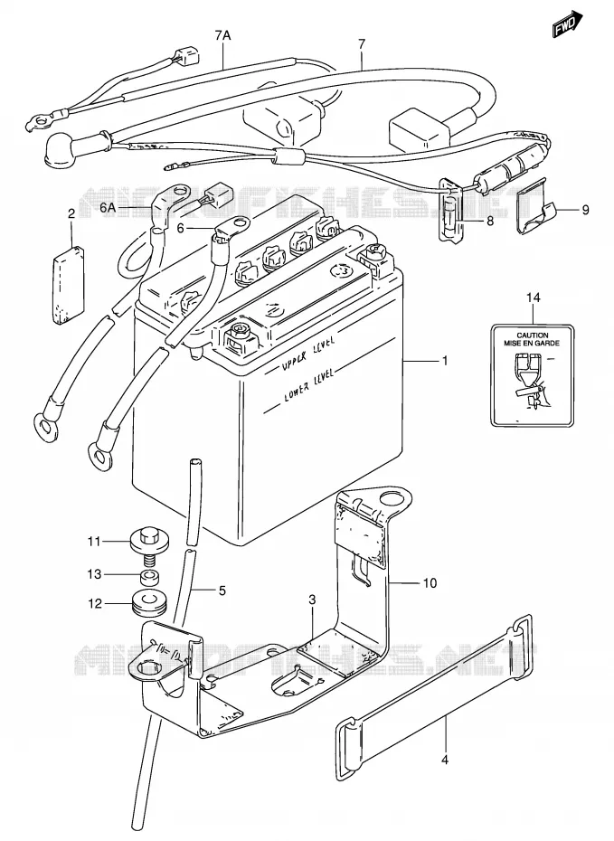 ACCU Suzuki MOTO 250 GN 1994  GN250R(E2)