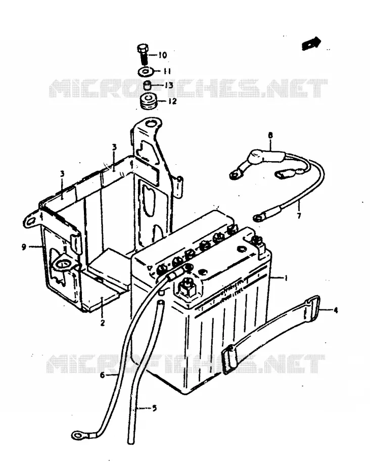 ACCU Suzuki MOTO 400 GS 1978  GS400EC(C/N)