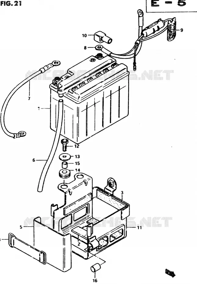 ACCU Suzuki MOTO 450 GS-L 1983  GS450LD