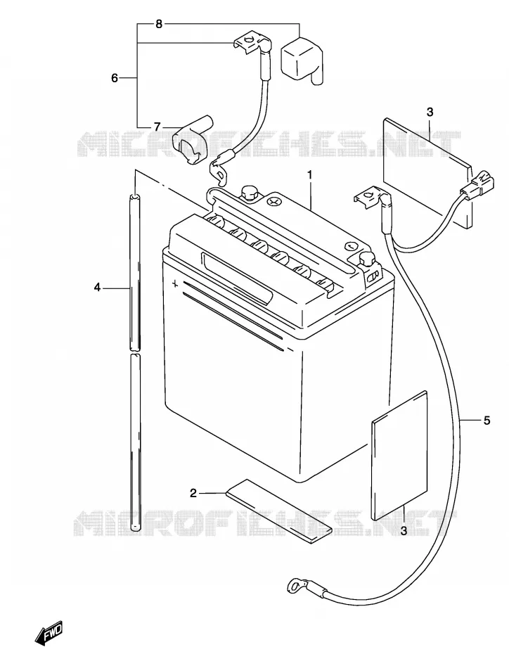 ACCU Suzuki MOTO 500 GS-F 2004  GS500FUK4(P19)