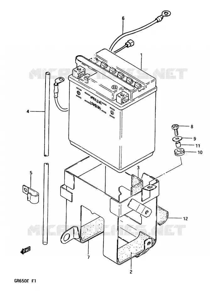 ACCU Suzuki MOTO 650 TEMPTER 1983  GR650D(D/E)