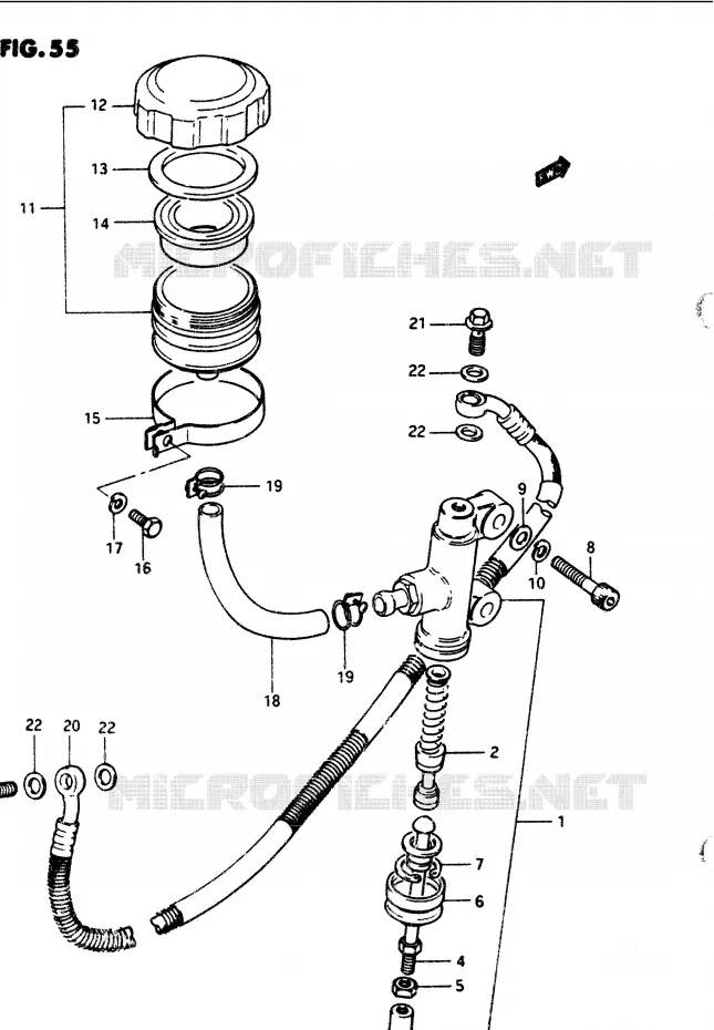 ACHTER HOOFDREMCILINDER Suzuki MOTO 1100 GS-G 1984  GS1100GE(E/F/G)