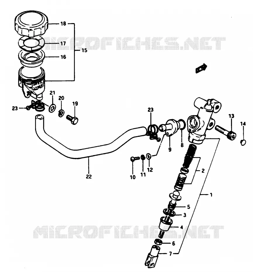 ACHTER HOOFDREMCILINDER Suzuki MOTO 1150 GS 1985  GS1150EFF(E/F/G)